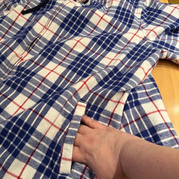 LL Bean Scotch Plaid Flannel Relaxed Zip Hoodie - 3X - Picture 5 of 10